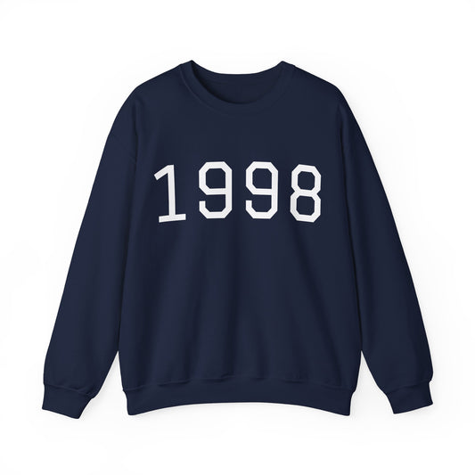 1998 College Varsity Birth Year Sweatshirt (Unisex)