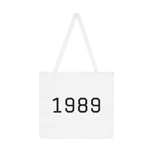 1989 College Varsity Birth Year Tote Bag (Unisex)