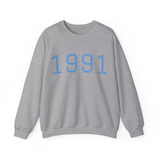 1991 College Varsity Birth Year Sweatshirt (Unisex)