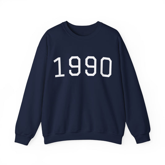 1990 College Varsity Birth Year Sweatshirt (Unisex)