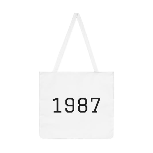 1987 College Varsity Birth Year Tote Bag (Unisex)
